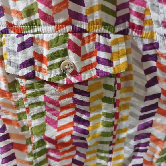 G.H. Bass & Co. Colorful Chevron Blouse - Picture 4 of 7